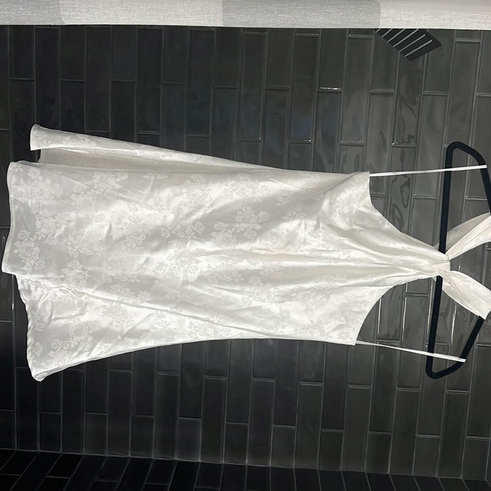 White halter dress